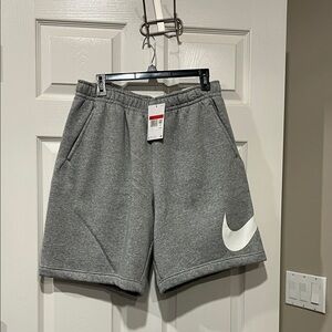 Nike Men's Athletic Shorts in Gray with White Logo
